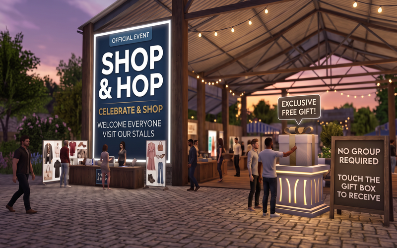 Shop & Hop: entrada del evento oficial con stands y caja de regalo gratis sin grupo